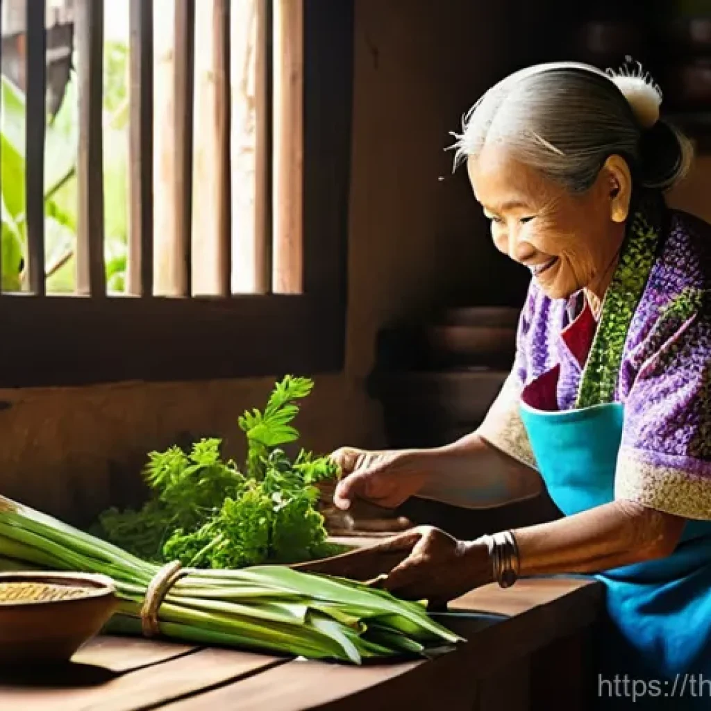 현지 가정에서의 식사 체험하기 - **Northern Thai Cooking Lesson:**
"A warm and inviting scene inside a rustic, traditional Northe...