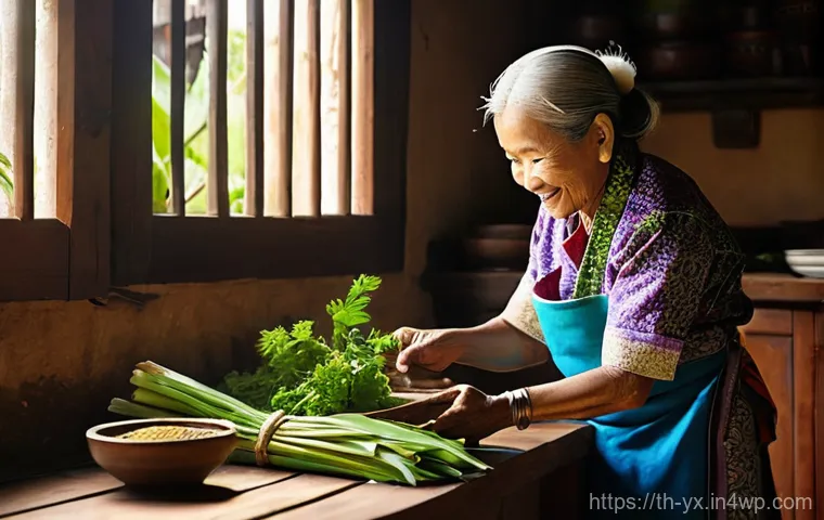 현지 가정에서의 식사 체험하기 - **Northern Thai Cooking Lesson:**
    "A warm and inviting scene inside a rustic, traditional Northe...