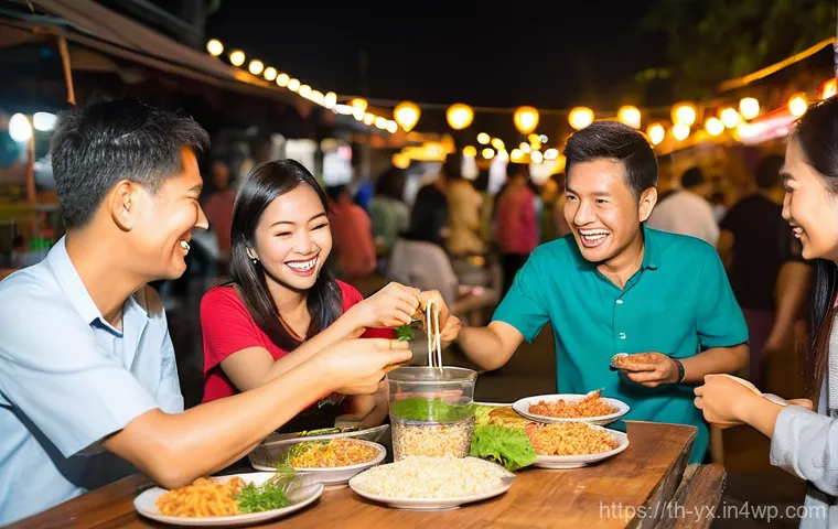여행 후의 음식 블로그 작성하기 - **Food Blogger Capturing the Perfect Khao Soi Shot**
    A close-up, high-angle shot of a beautifull...